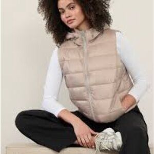 Tan Puffer Vest